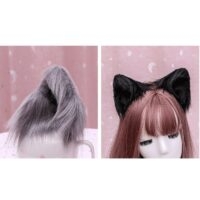 Cosplay oreilles de chat chaton mignon avec pince à cheveux petite cloche Oreilles de chat kawaii