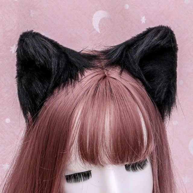 Косплей милый котенок кошачьи уши с заколкой для волос в форме колокольчика