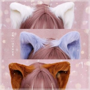 Cosplay orecchie di gatto gattino carino con campanella fermaglio per capelli orecchie di gatto kawaii