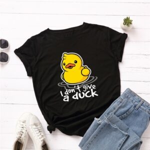 I Don't Give A Duck 티셔츠 오리 귀엽다