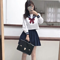 Japanese Black Sweet Transparent Sailor Uniform japansk kawaii