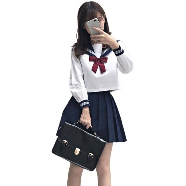 Japonais Noir Doux Transparent Sailor Uniform 3