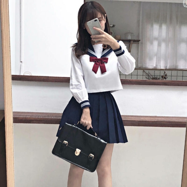 Japonais Noir Doux Transparent Sailor Uniform 1