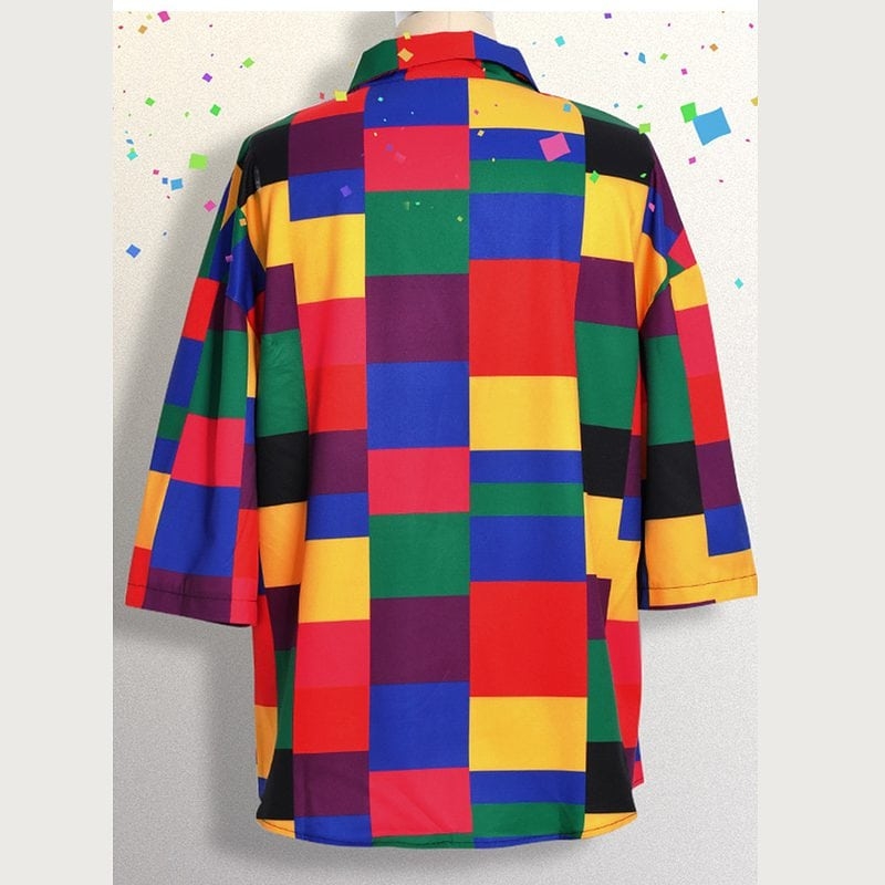 Blusa de tamanho grande arco-íris estético dos anos 90