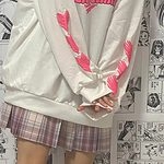 Bluza z kapturem Harajuku Y2k z literami w kształcie serca