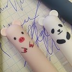 Kawaii Schwein Bär Katze Maus löschbarer Gelstift 4 Stk