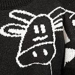 카와이 풀오버 카우 스웨터