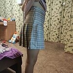 Minijupe coréenne à carreaux taille haute