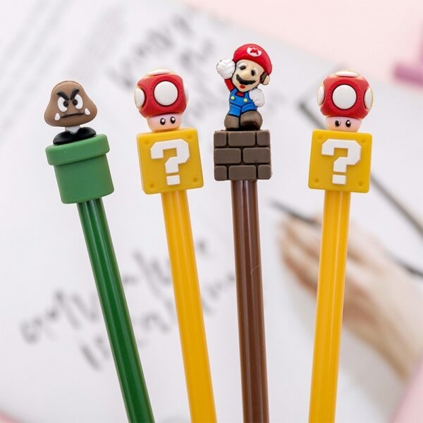 Bolígrafo neutro Cute dibujos animados Mario dibujos animados kawaii