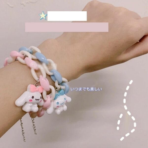 Bracelet dessin animé rose Kawaii Chien à grandes oreilles kawaii
