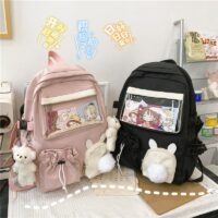 Kawaii Pink Female Backpack bunny kawaii