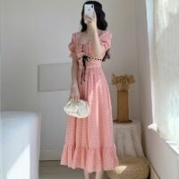 Vintage zomer Dot Midi-jurk Midi-jurk kawaii