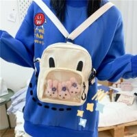 Mini sac à dos transparent Kawaii Corée Kawaii élégant