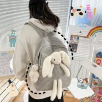 Plecak z pluszowym króliczkiem Kawaii 3D króliczek kawaii