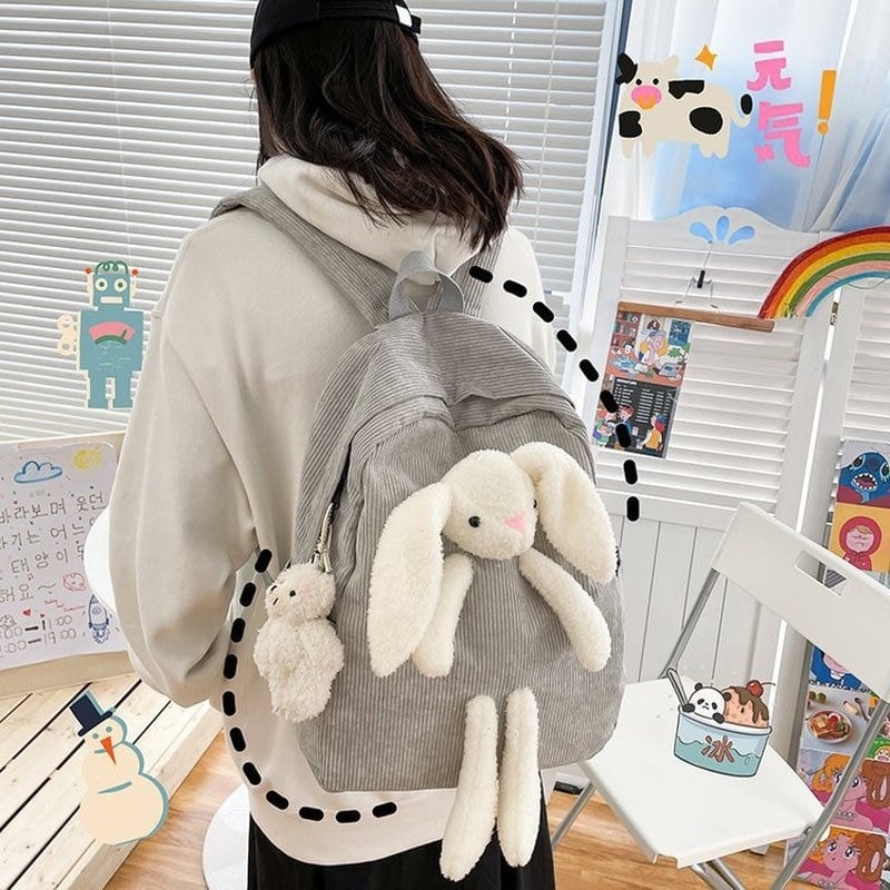Cute Fluffy Bunny Backpack