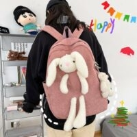 Kawaii 3D Plush Bunny Backpack - Kawaii Fashion Shop | Cute Asian ...