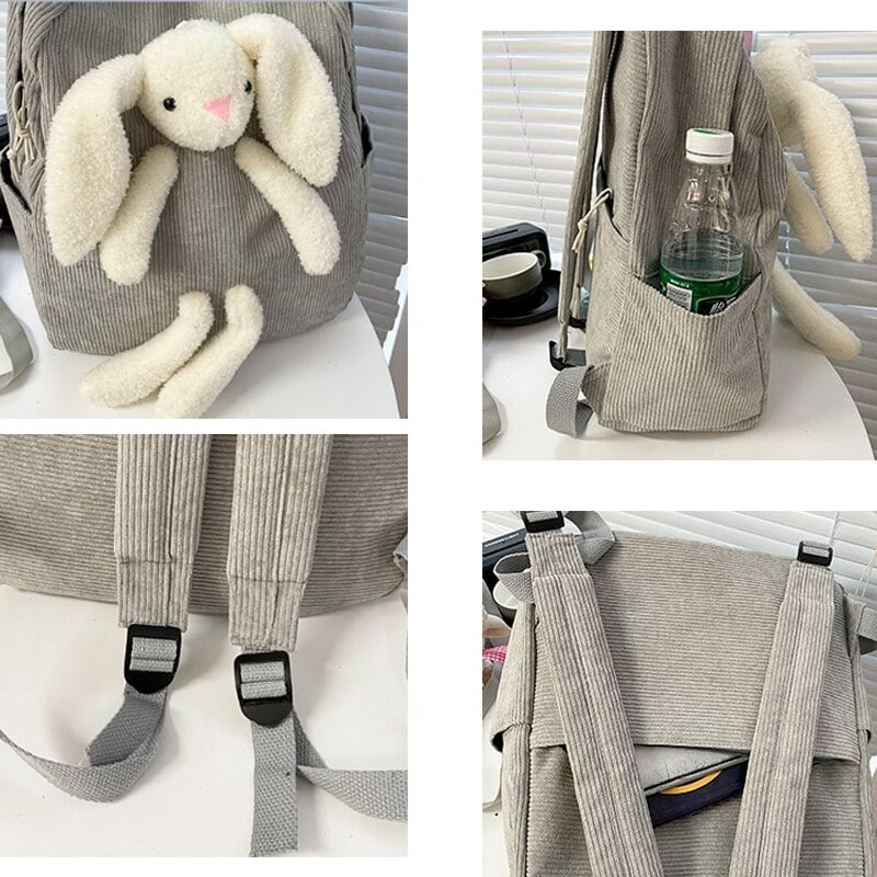 Plecak z pluszowym króliczkiem Kawaii 3D
