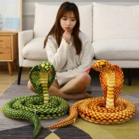 Jouets en peluche Python 3D Cobra kawaii