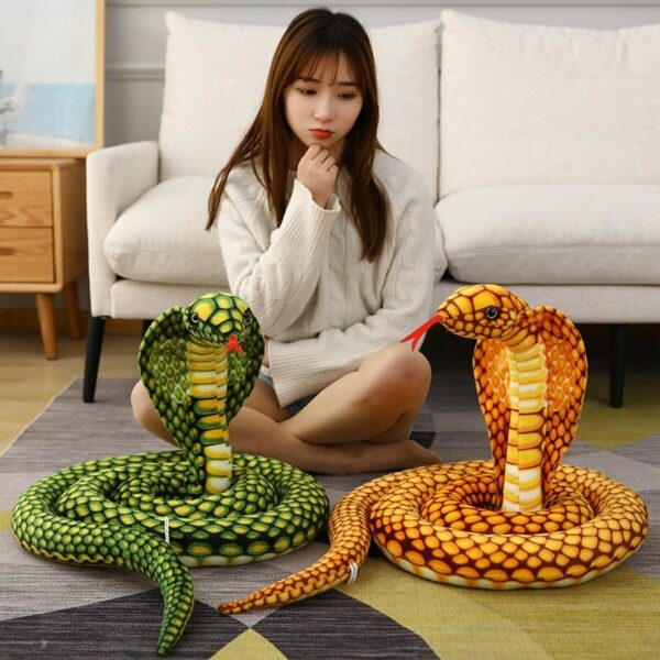 Jouets en peluche Python 3D Cobra kawaii