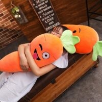 Brinquedo de pelúcia de cenoura sorriso de desenho animado Cenoura kawaii