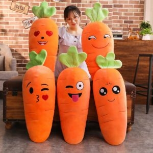 Cartoon Smile Carrot Plush Toy Carrot kawaii