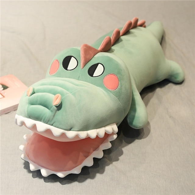 Almohada de juguetes de peluche de cocodrilo grande Kawaii 1