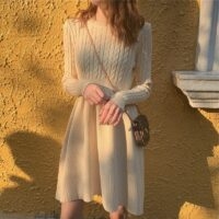 Элегантные узкие платья-свитера каваи