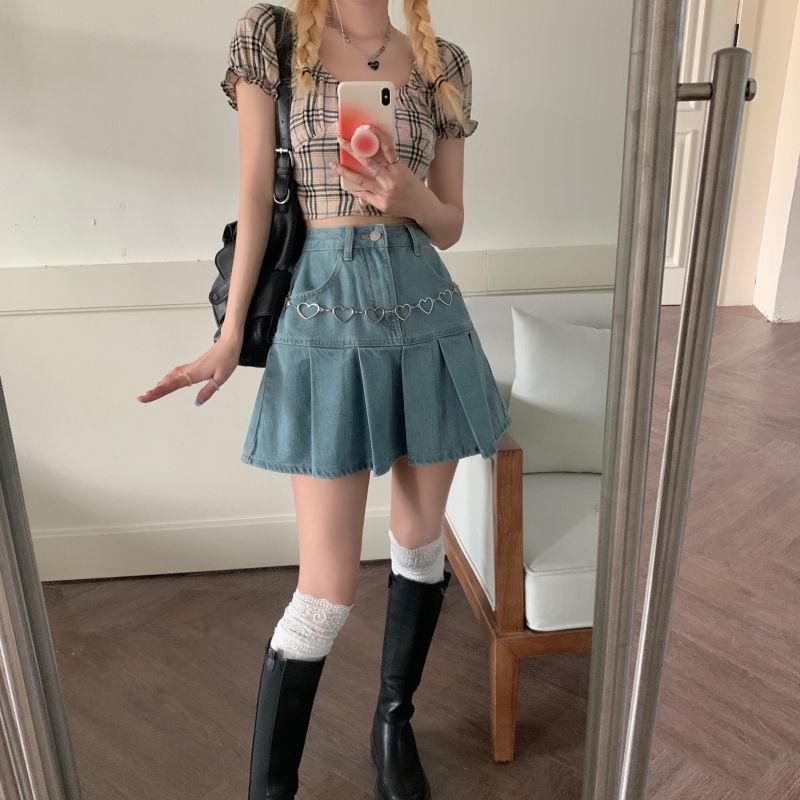 Harajuku Casual Denim Mini Skirt 