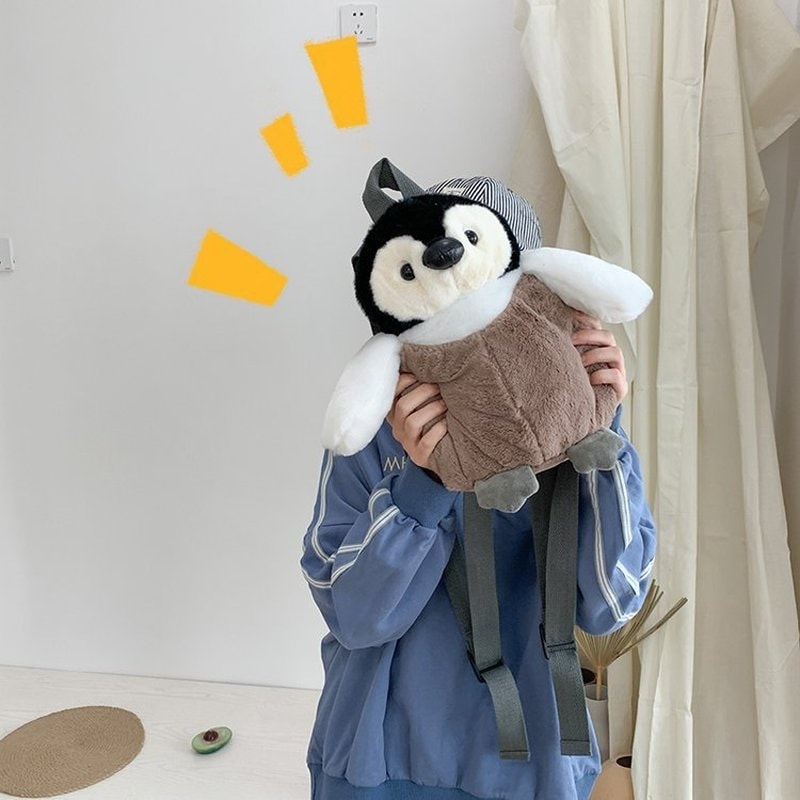 Cute Pingu Penguin Backpack • Aesthetic Clothes Shop