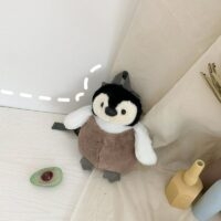 Linda mochila de peluche de pingüino Bolsa de dibujos animados kawaii