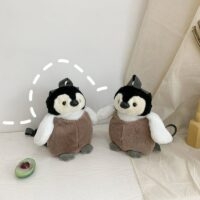Simpatico zaino in peluche con pinguino Borsa cartone animato kawaii
