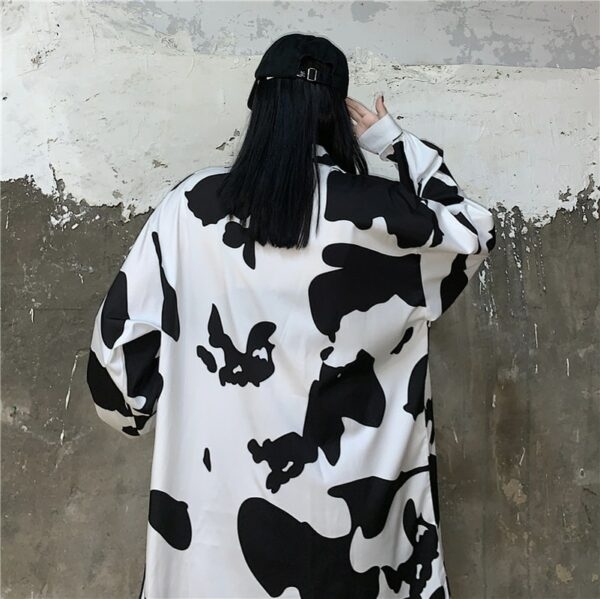 Chemisier imprimé vache laiteuse de style coréen Vache kawaii