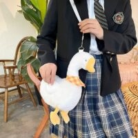 Kawaii Plush Duck Handväskor Anka kawaii