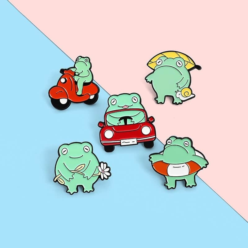 Broszka z serii Cute Cartoon Frog