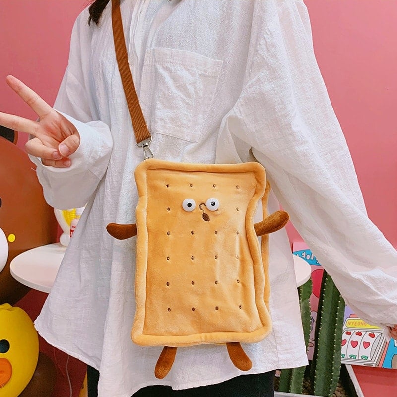 Kawaii Toast Crossbody Bag - Kawaii Fashion Shop | Cute Asian Japanese ...