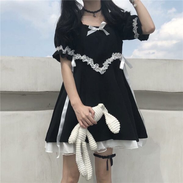 Robe Lolita noire fille Poupées fille kawaii