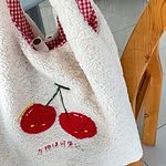 Kawaii Kirschplüsch-Einkaufstasche