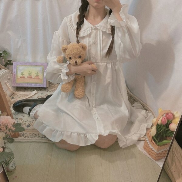 Kawaii Lolita Douce Robe Blanche 2