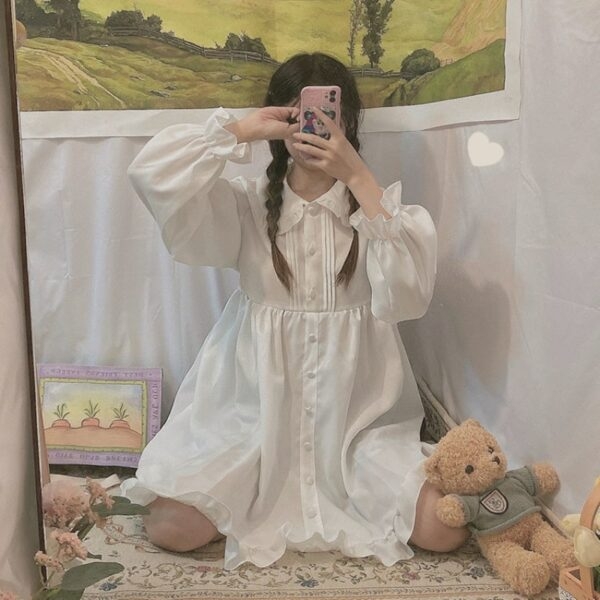 Kawaii Lolita süßes weißes Kleid 1