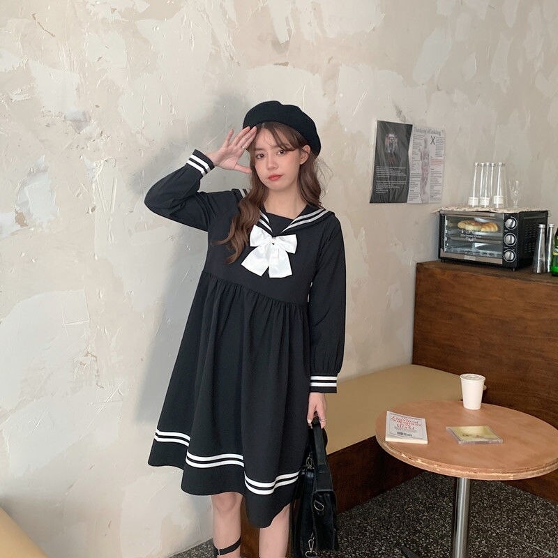 Cute Lolita  Sailor Collar Dress