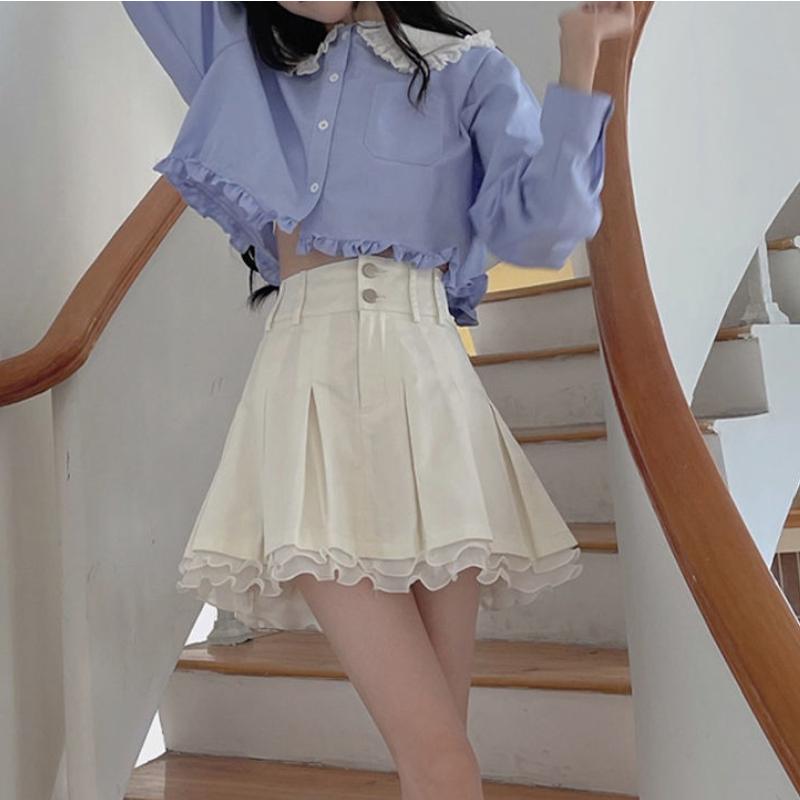 Preppy Style Lolita Kawaii Skirts Japanese Sweet Mini Women
