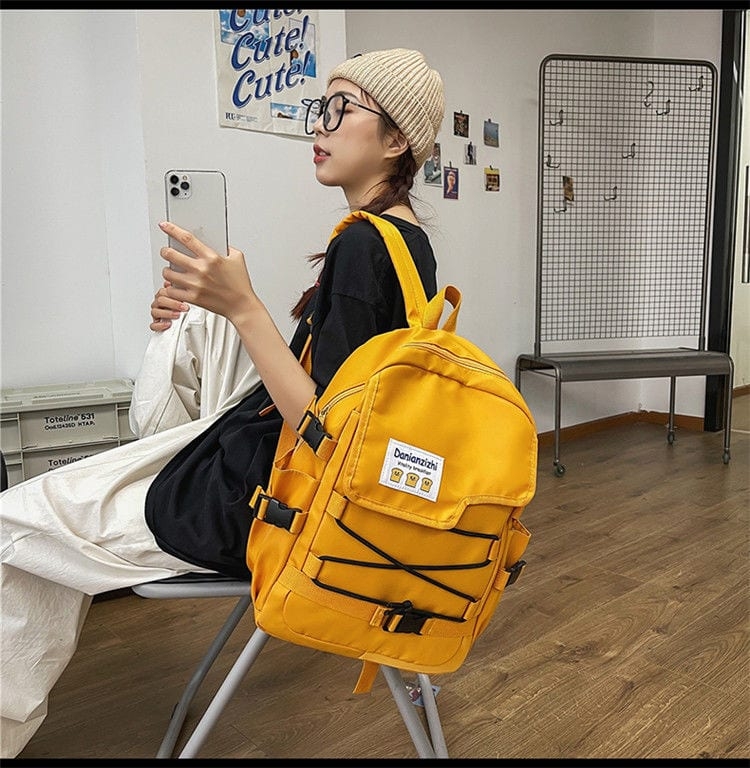 Однотонный рюкзак в стиле хип-хоп Harajuku