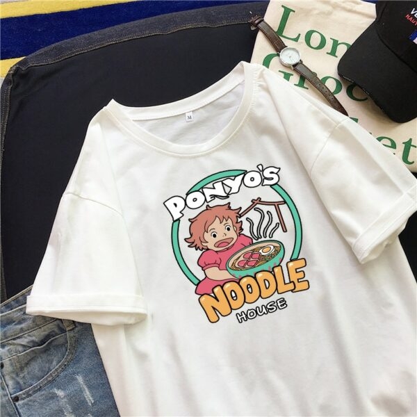 T-shirt con gatto Harajuku Noodles Harajuku kawaii