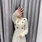 카와이 스웨터 맥시 드레스