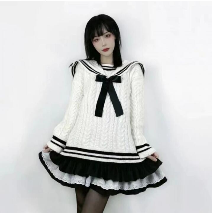 Japanese Cute Sailor Collar Sweater