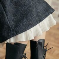 Готическая юбка с высокой талией Harajuku Готический каваи