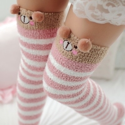 Симпатичные японские носки до бедра для девушки Мори