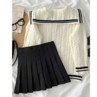日本のかわいいセーラー襟セーター日本のかわいい