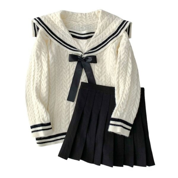 Suéter japonés lindo con cuello marinero kawaii japonés