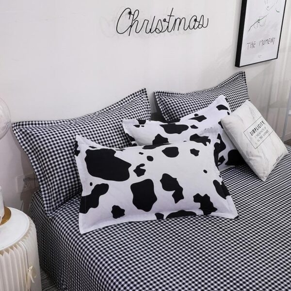 Комплект постельного белья с принтом «Молочная корова» в стиле каваи Постельный комплект каваи